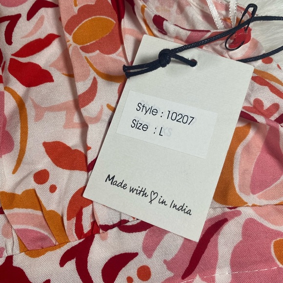 NWT Japna Women's Floral Crop Top Size L - Picture 7 of 7